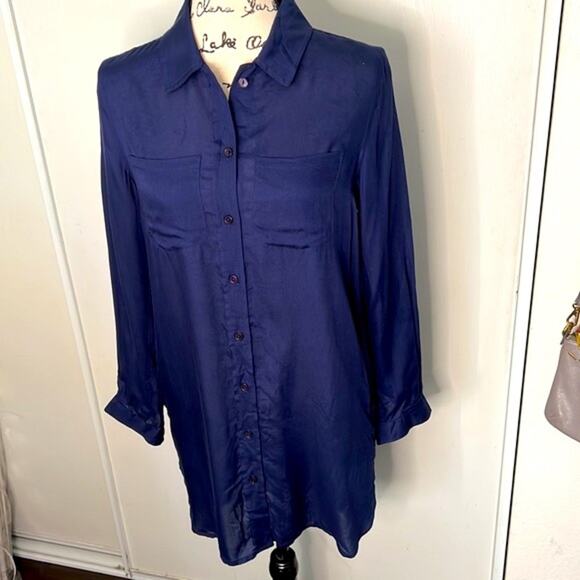 NWT! French Connection Button Down Tunic Top Size 4 - Picture 2 of 8